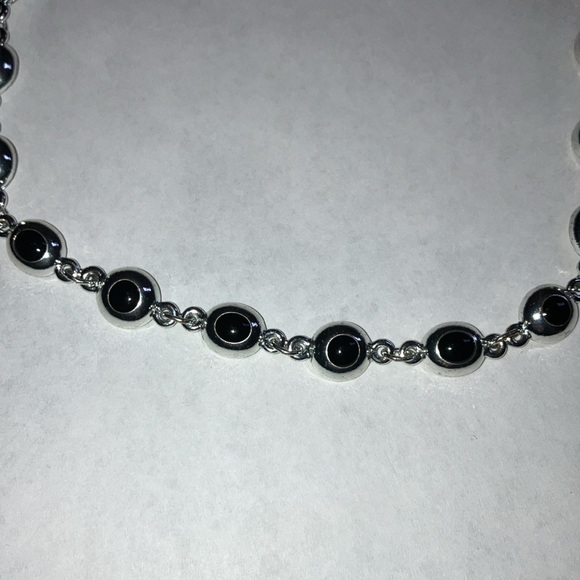 Black and Silver Necklaces - Lot of 3 - not real silver - Picture 3 of 12